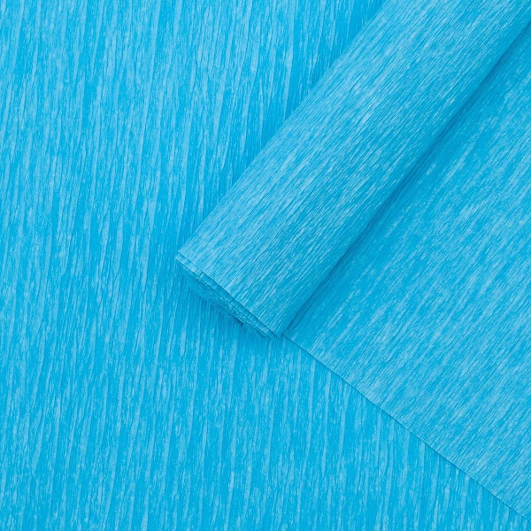 Бумага гофрированная крепированная, 50*200 см, 35 гр/м2, 80-9 темно-голубой, 2 шт, Astra&Craft