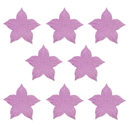 YX15-120 Бумажные лепестки с блестками 'Колокольчик', d 5 см, упак./8 шт., Astra&Craft (фиолетовый)