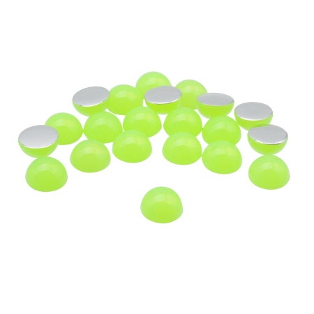 Полубусины пластиковые, 'желейные', полупрозрачные в цвете, 8мм, 25шт/упак, Astra&Craft (J15 неоновый желтый)