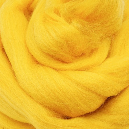 Шерсть для валяния полутонкая, 50 гр., Astra&Craft (104 желтый)