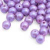 Бусины пластиковые, 'жемчуг' с покрытием АВ, цветные, круглые, 8мм, 25гр, Astra&Craft (28 сиреневый)