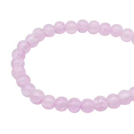 1301131 Бусины стеклянные 'Нефритовое кракле' 6мм, упак/59шт., Astra&Craft (6 лиловый)