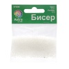 Бисер, (стекло), 11/0, упак./20 гр., Astra&Craft (2201 белый/прозр.с.цвет.центром(глянцевый))
