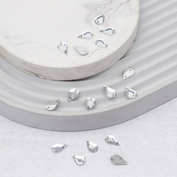 Стразы пришивные, акриловые, 6*10мм, 18шт/упак (слеза) Astra&Craft (N38 прозрачный)