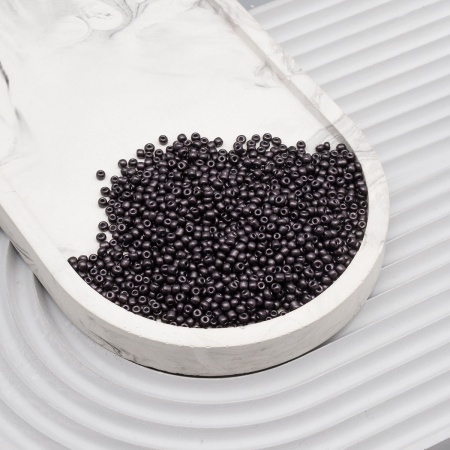 Бисер, (стекло), 11/0, упак./20 гр., Astra&Craft (М924-О мокрый асфальт/непрозрачный, матовый)