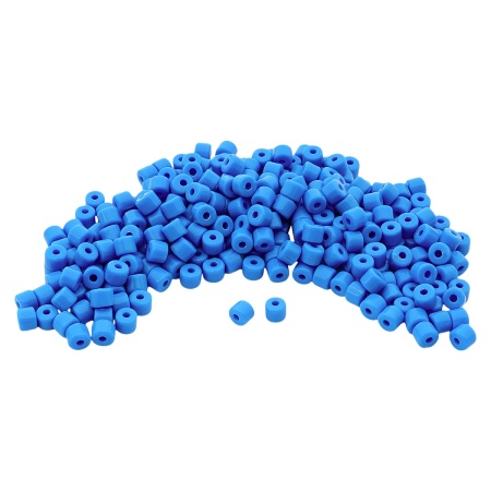 2141 Бусины пластиковые, цилиндр, 5*6мм, 50гр Astra&Craft (024 голубой)