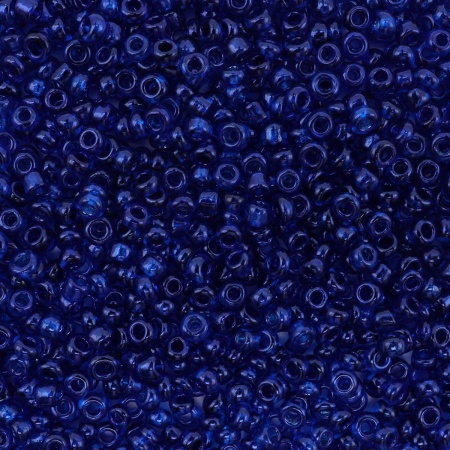 Бисер, (стекло), 11/0, упак./20 гр., Astra&Craft (8 синий/прозрачный)