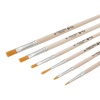 Набор кистей №8, синтетика (плоская №2,4,6,8, круглая №3, круглая №2 ук./в 0,5), 6шт/уп, Astra&Craft
