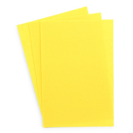 Фетр листовой жесткий, 1.0мм, 20х30см, 3шт/упак Astra&Craft (AF830 ярко-желтый)