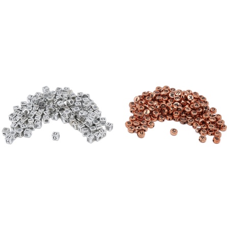 CN2038-6581 Бусины 'Английский алфавит' бронза, серебро,пластик, 2*20гр Astra&Craft