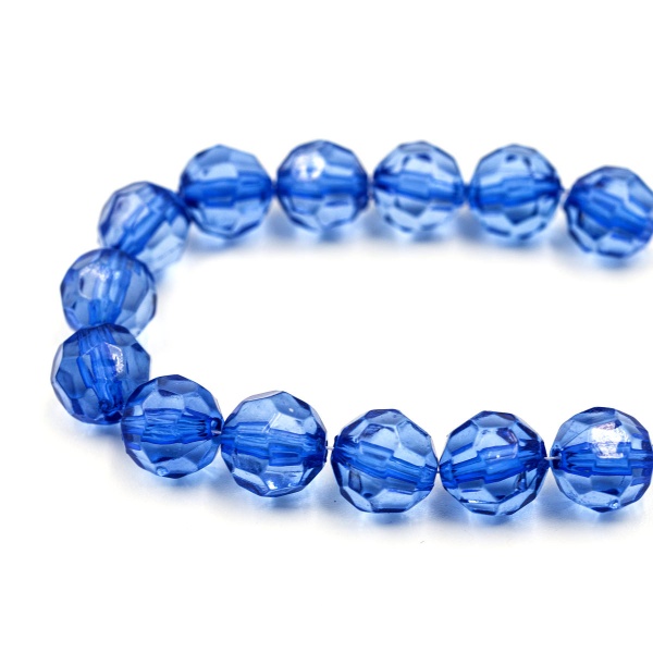 (684977) 2024 Бусины круглые акрил, 10мм, 500гр. Astra&Craft (30 синий)