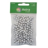 Бусины металлизированные, пластик, 6мм 15гр (130+/-10шт), Astra&Craft (1# серебро)