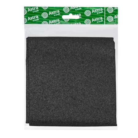 AR1369 Нетканый материал с глиттером 47*50см (черный)