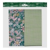 PAT02-01 Набор тканей 'Тропические цветы' бирюзовый (100% хлопок), 50*50см, 2шт/упак, Astra&Craft