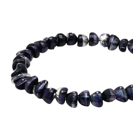 2344 Бусины пластиковые, акрил, прозрач. в цвете, галтовка, 2*6мм, 50гр Astra&Craft (ad111 лазурит)