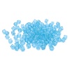 Бусины пластиковые, акрил, прозрач. в цвете, граненый куб, 10мм, 50гр, Astra&Craft (MG.3245-12 голубой)