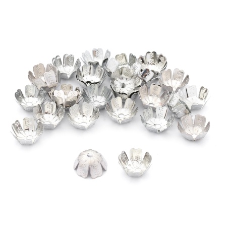 Шапочка для бусин 4AR209, 13мм 30шт/упак, Astra&Craft (Никель)