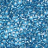 Бисер, (стекло), 11/0, упак./20 гр., Astra&Craft (23В голубой/прозр.серебрист.центр)