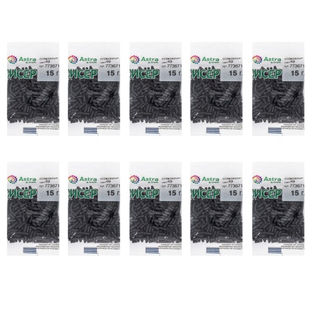 Стеклярус Astra&Craft 5мм, 15г (49 черный/непрозрачный)