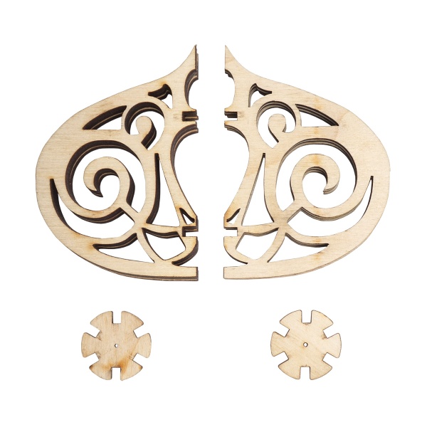 ИСО-8 Деревянная заготовка сборная 'Шарик' 12*12*8,3см Astra&Craft