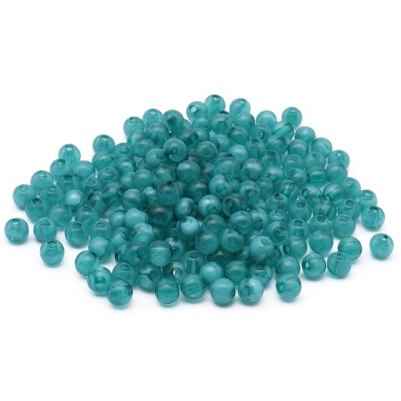 2006 Бусины пластиковые, полупроз., цветные, круглые, 6мм, 20гр, 170(+/-10)шт/упак,Astra&Craft (040 оливковый)