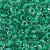 Бисер, (стекло), 11/0, упак./20 гр., Astra&Craft (2207 зеленый/прозр.с.цвет.центром(глянцевый))