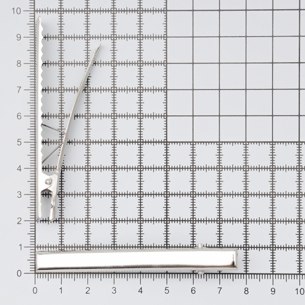 4AR078 Основа для заколки крокодил, 7,5 (+/-0,2)см, 2 шт/упак, Astra&Craft