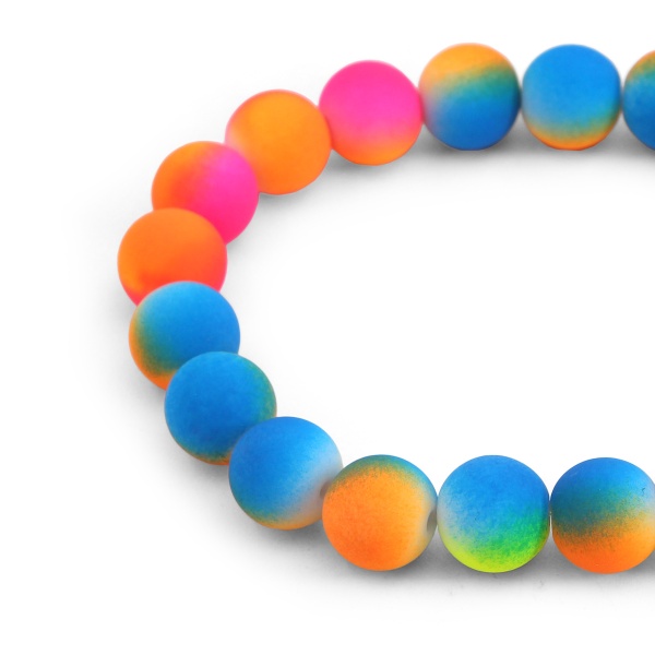 2012 Бусины пластиковые, бархатные, микс цвета, круглые, 12мм, 27шт/упак, Astra&Craft