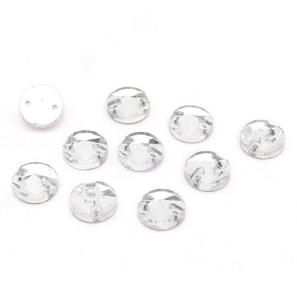 4AR179/180/181 Хрустальные стразы пришивные круглые 10мм, 10шт/упак Astra&Craft (CY001 прозрачный)