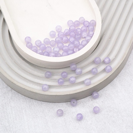 1301131 Бусины стеклянные 'Нефритовое кракле' 6мм, упак/59шт., Astra&Craft (3 сиреневый)
