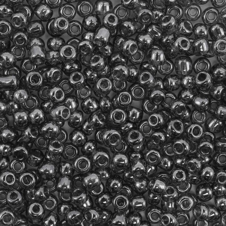 Бисер, (стекло), 11/0, упак./20 гр., Astra&Craft (12 серый/прозрачный)