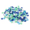 Бусины плоские из полимерной глины 6мм 20г, Astra&Craft (B3 синий, зеленый, белый микс)