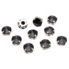 РЦ018НН8 Хрустальные стразы в цапах круглой формы, черный 8 мм, 10 шт. Astra&Craft