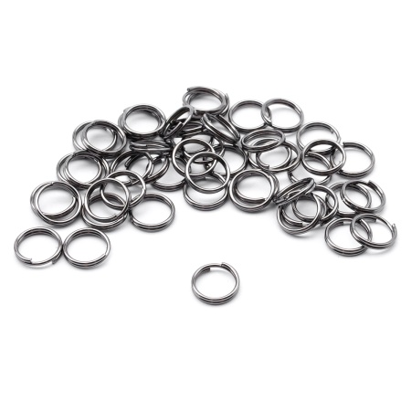 4AR255/256 Кольцо соединительное двойное, 8мм, 50шт/упак, Astra&Craft (Черный никель)