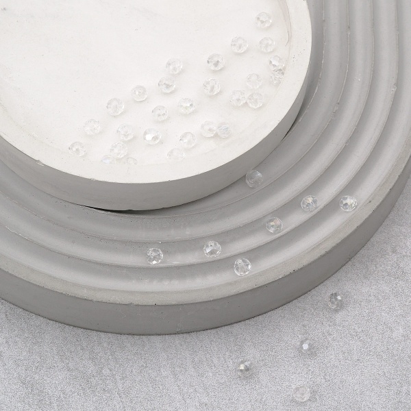 Бусины стеклянные 3*4мм, 40шт/упак Astra&Craft (849 прозрачный АВ)