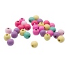 4AR399 Бусины деревянные, цветной микс, круглые, 12мм, 18гр, 30шт/упак, Astra&Craft (Светлый микс)