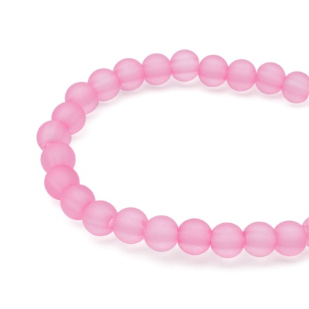 (7728462) Бусины полупрозрачные 2006 матовые, 6мм, 500гр. (003 розовый)