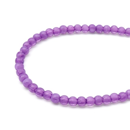 2004 Бусины пластиковые, полупроз., цветные, круглые, 4мм, 20гр, 600(+/-20)шт/упак, Astra&Craft (024 фиолетовый)