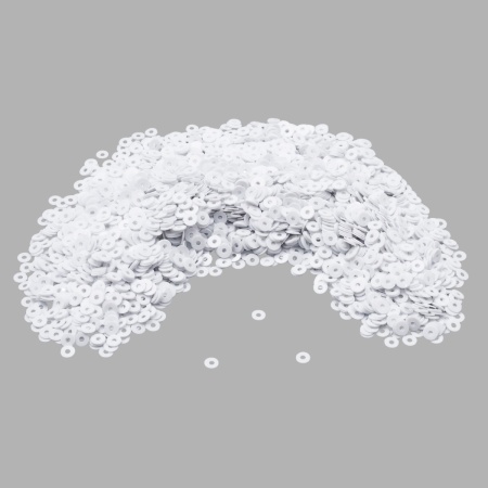 Пайетки плоские, 3 мм, упак./10 гр., Astra&Craft (L010 белый матовый)