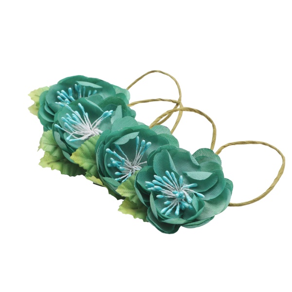 MH1-232 Набор декоративных цветов D=4,5*2,3см, 4шт, Astra&Craft (F192 бирюзовый)