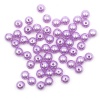 Бусины пластиковые, 'жемчуг', цветные, круглые, 10мм, 25(+/-3)гр, Astra&Craft (017 NL сиреневый)
