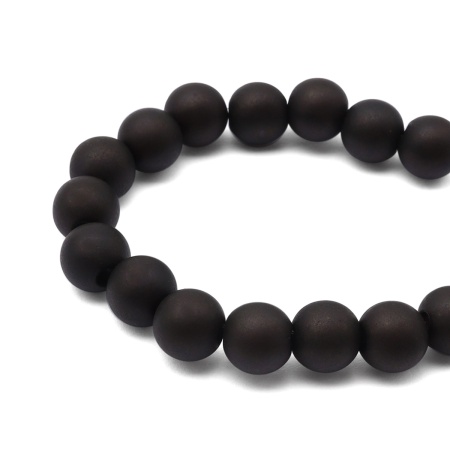 (7728463) Бусины полупрозрачные 2008 матовые, 8мм, 500гр. (034 черный)