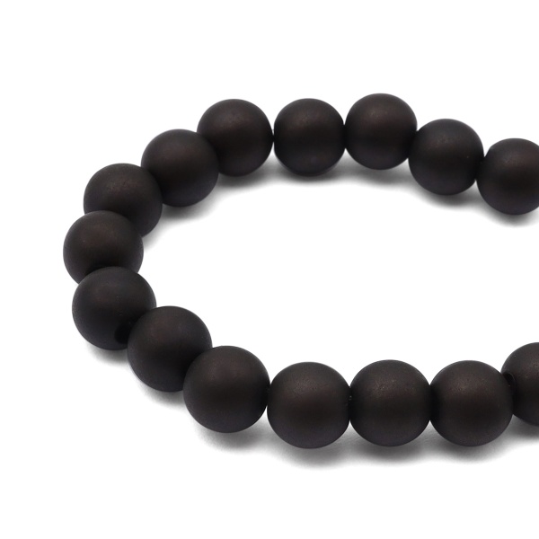 (7728463) Бусины полупрозрачные 2008 матовые, 8мм, 500гр. (034 черный)