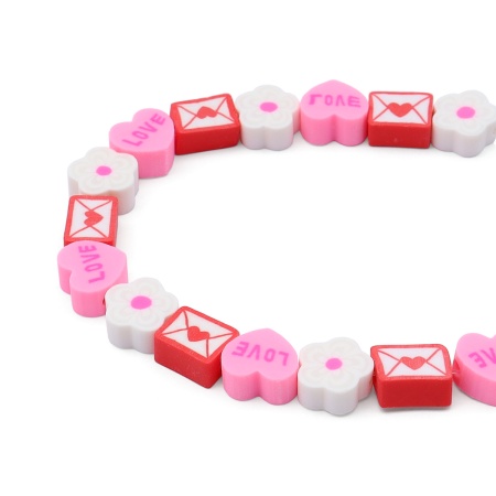 ZZ1339-1 Бусины из полимерной глины 'Любовное послание', 50шт/упак, Astra&Craft