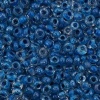 Бисер, (стекло), 11/0, упак./20 гр., Astra&Craft (2208 голубой/прозр.с.цвет.центром(глянцевый))