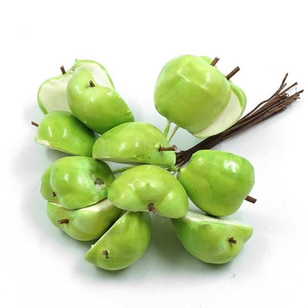 GF15-192 Декоративный букетик 'Яблоки половинки', зеленые, упак./12 шт., Astra&Craft