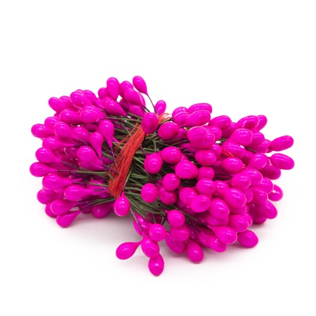 AR561 Тычинки для искусственных цветов 0,5*6см (вес 50гр +/-3 гр) 125шт/упак (15 фуксия)