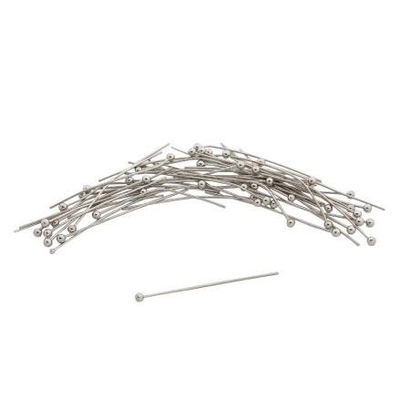 4AR191 Штифты с шариком 3см, 50 (+/-5)шт/упак, Astra&Craft (Никель)