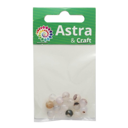 4AR333 Бусины, Океанский агат 6мм, 15шт/упак, Astra&Craft