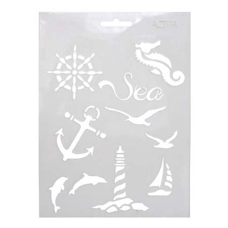 Трафарет пластиковый 'Море', размер А5, Astra&Craft